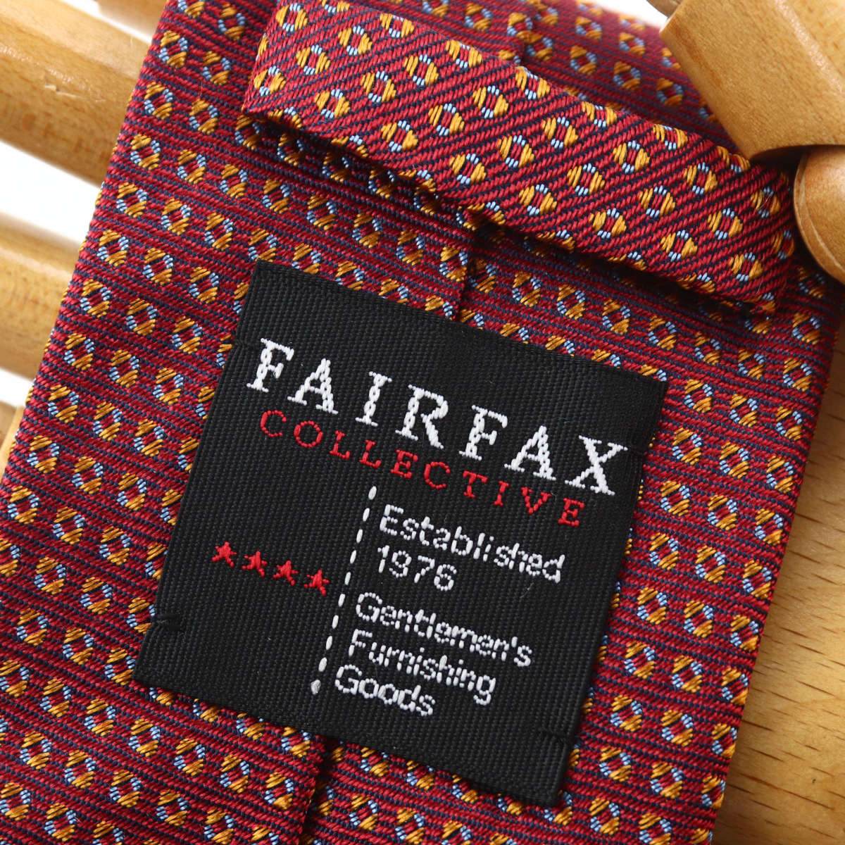 FAIRFAX フェアファクス ネクタイ ビジネス 小紋 オレンジ