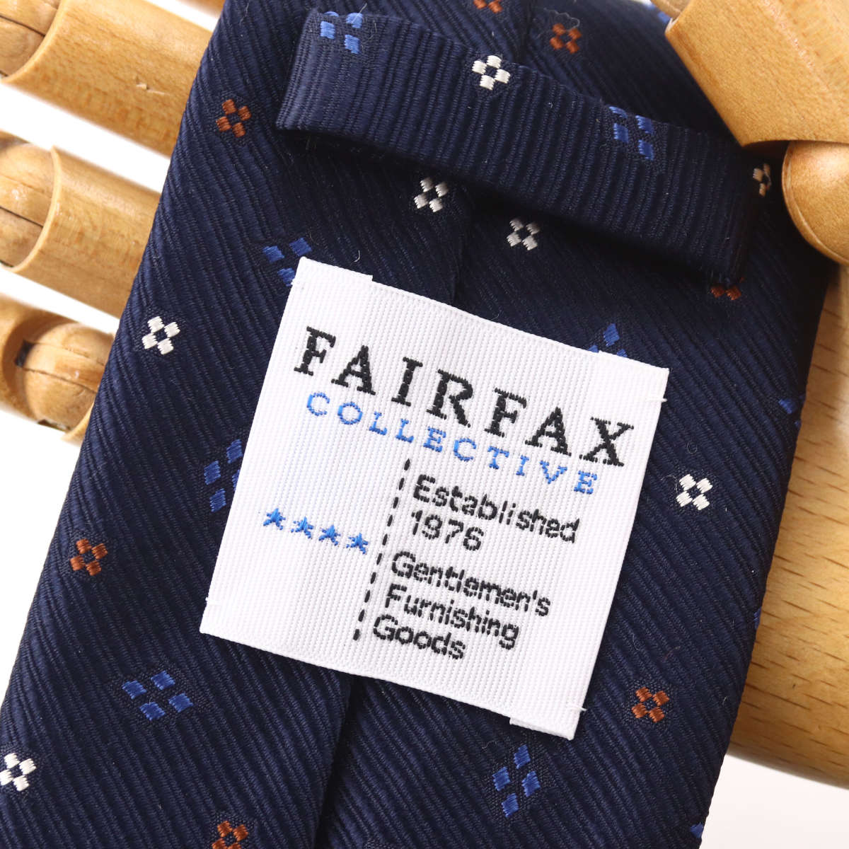 FAIRFAX（フェアファクス） ネクタイ ビジネス ブランド 小紋 ネイビー