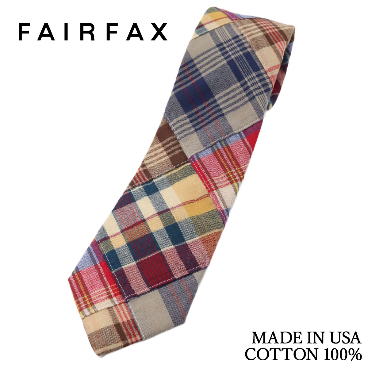 フェアファックス FAIRFAX ハンドメイドネクタイ FAIRFAX フェアファクス ネクタイ ビジネス ブランド パッチ
