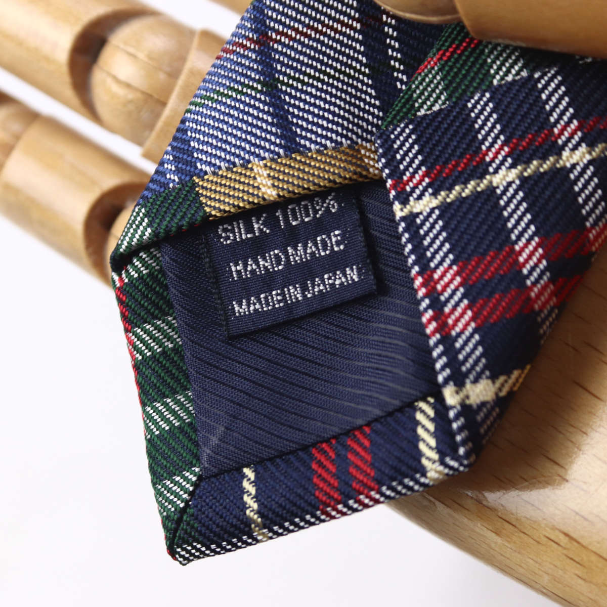 FAIRFAX（フェアファクス） ネクタイ パッチワーク風チェック ネイビー