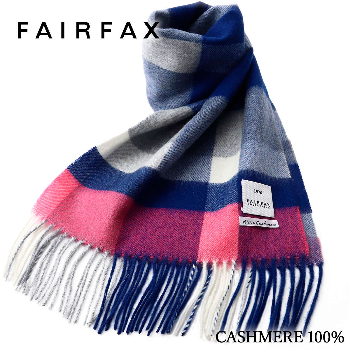 マフラー フェアファクス FAIRFAX メンズ カシミヤ 100% チェック