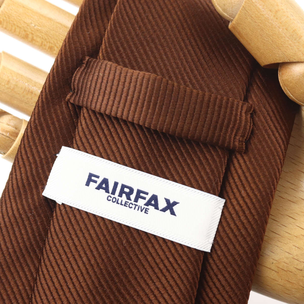 新品未使用 FAIRFAX最上級レーベル イタリアンミックス オレンジ系ネクタイ FAIRFAX フェアファクス ネクタイ ビジネス 無地 ブラウン