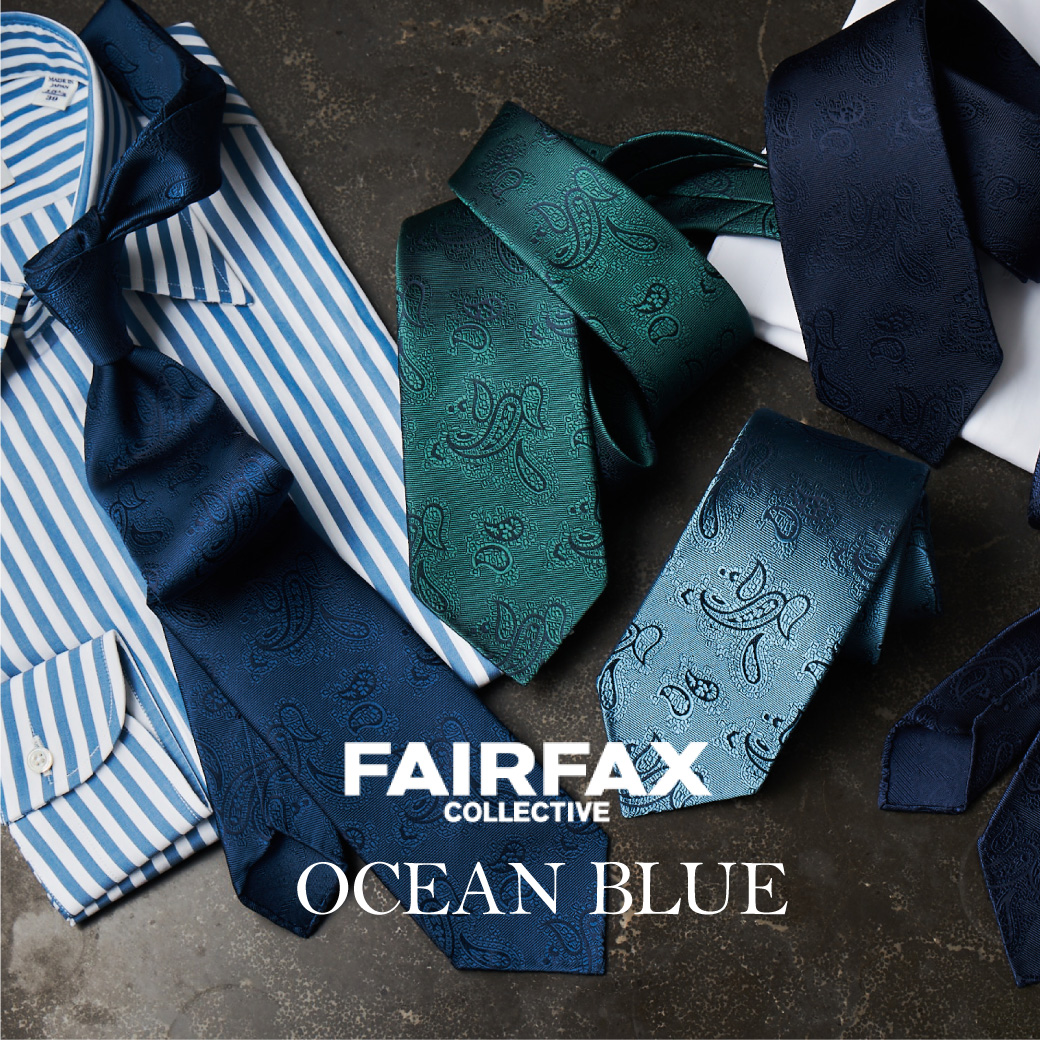 FAIRFAX（フェアファクス） ネクタイ ビジネス ブロックストライプ