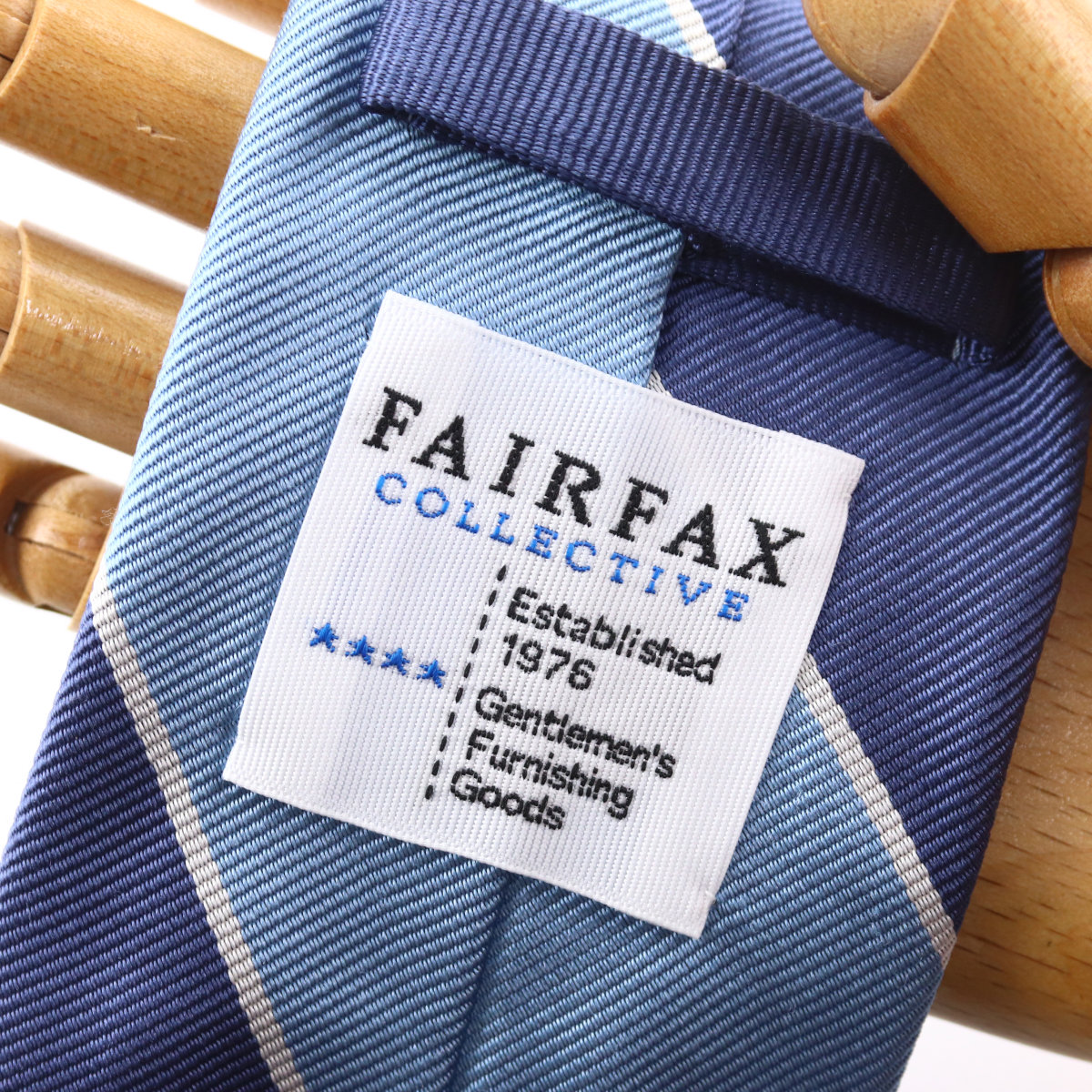FAIRFAX（フェアファクス） ネクタイ ブロック ストライプ ブルー