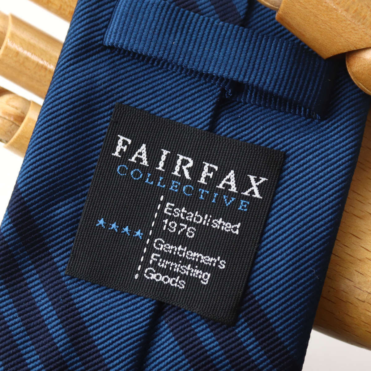 FAIRFAX ネクタイ ビジネス フェアファクス ストライプ ブルー 濃い青