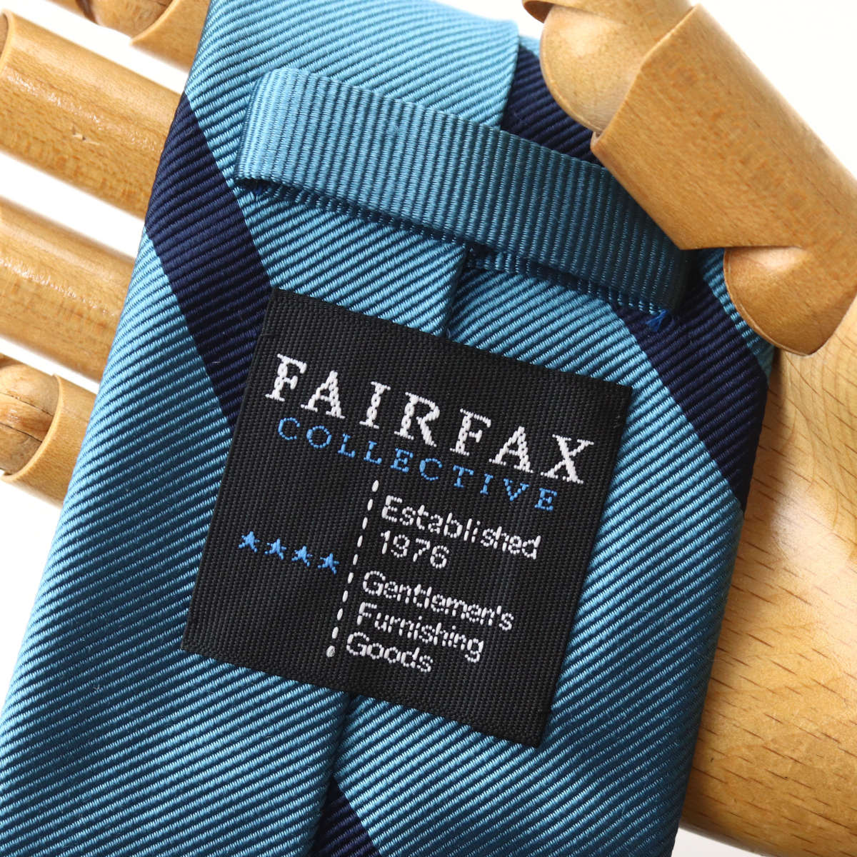 FAIRFAX（フェアファクス） ネクタイ プレーン ストライプ ブルー