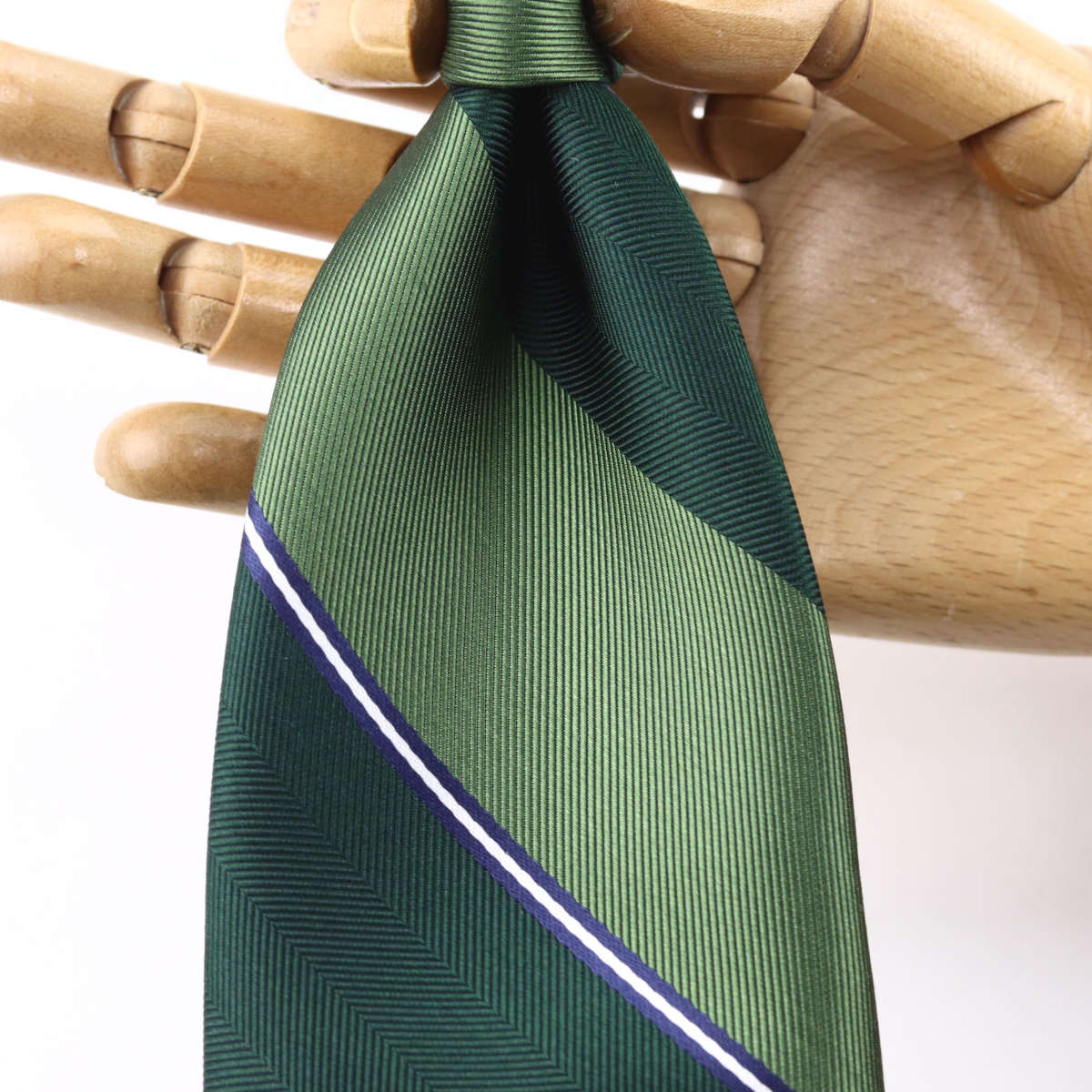 FAIRFAX（フェアファクス） ネクタイ ビジネス ストライプ グリーン 緑