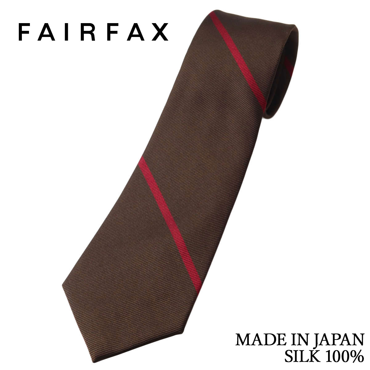 FAIRFAX（フェアファクス） ネクタイ プレーンストライプ レップ織