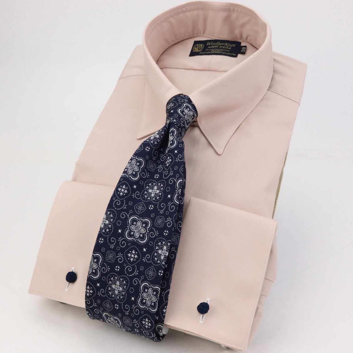 【まとめ売り】ダブルジャケット　ネクタイシャツ　くすみピンク　ペイズリー　ピンズ VINTAGE - 【まとめ売り】ダブルジャケット ネクタイシャツ