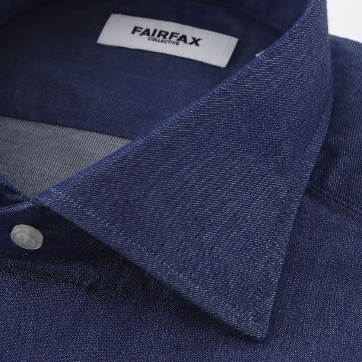 FAIRFAX(フェアファクス) ワイシャツ ワイドカラー デニム ネイビー FAIRFAX(フェアファクス) ワイシャツ ワイドカラー デニム ネイビー