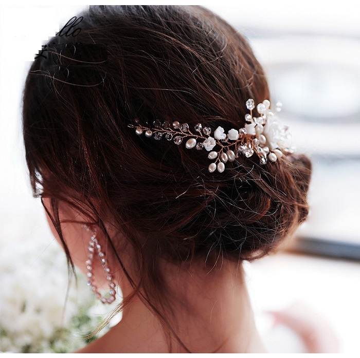 ヘアアクセサリー WESCRE ヘアアクセサリー キッズ 通販 レディース ビジュー パール 花