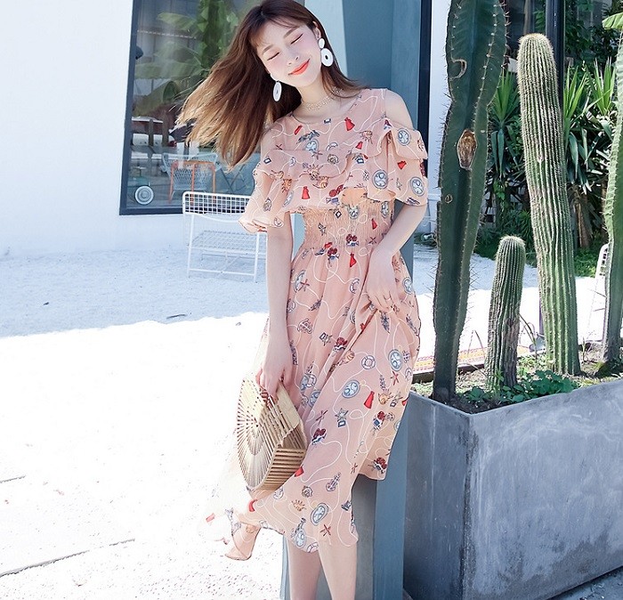 ロングワンピース ワンピース 花柄 マキシワンピース 夏