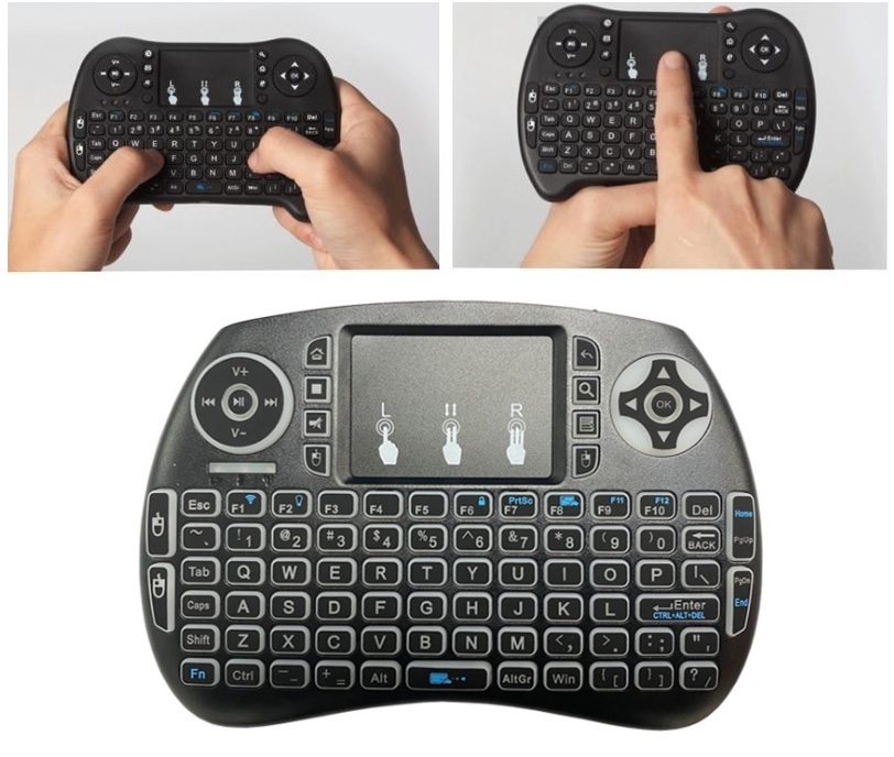 ワイヤレス キーボード タッチパッド付き マウスバックライト付き