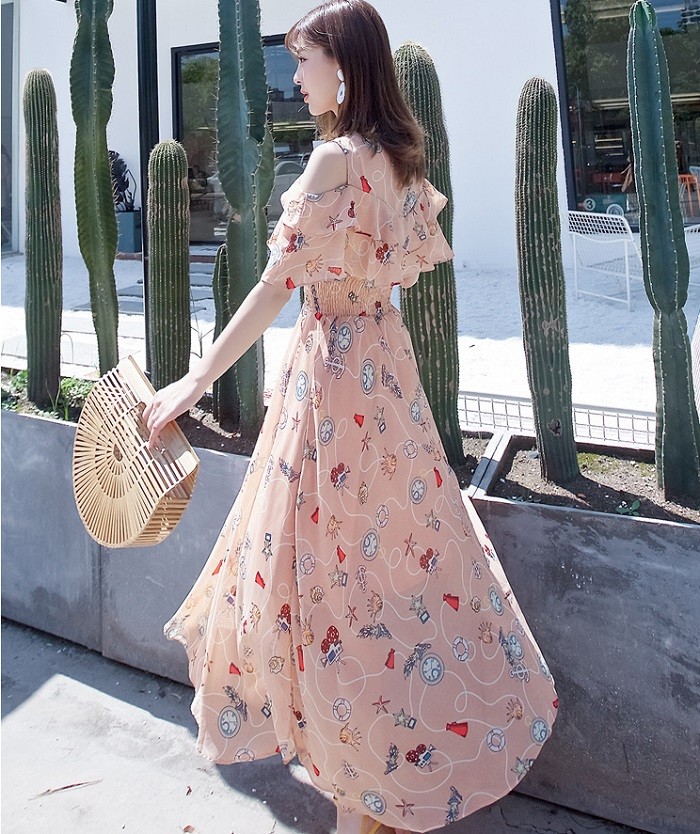 ロングワンピース ワンピース 花柄 マキシワンピース 夏