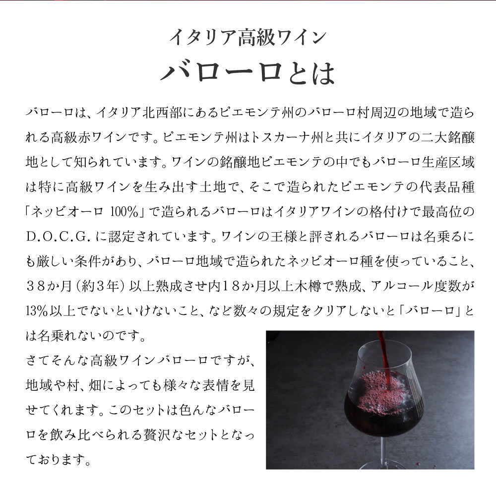 ワインの王様 バローロ 6本セット 750ml×6本 フルボディ 辛口 高級