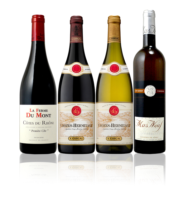 南フランスをたっぷり堪能 赤・白 飲み比べミックス4本セット ローヌ