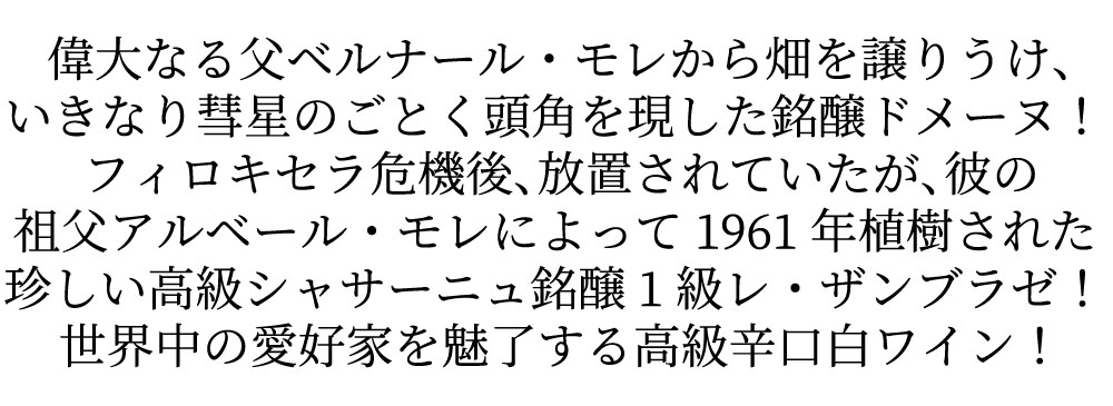 2022新発 シャサーニュ モンラッシェ プルミエ クリュ 一級 レ ザンブラゼ 2020 蔵出し品 ドメーヌ トマ モレ元詰 白 辛口 750ml  notimundo.com.ec