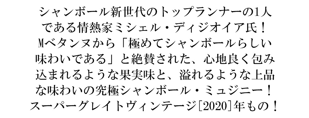 シャンボール ミュジニー 2020 ドメーヌ ディジオイア ロワイエ元詰