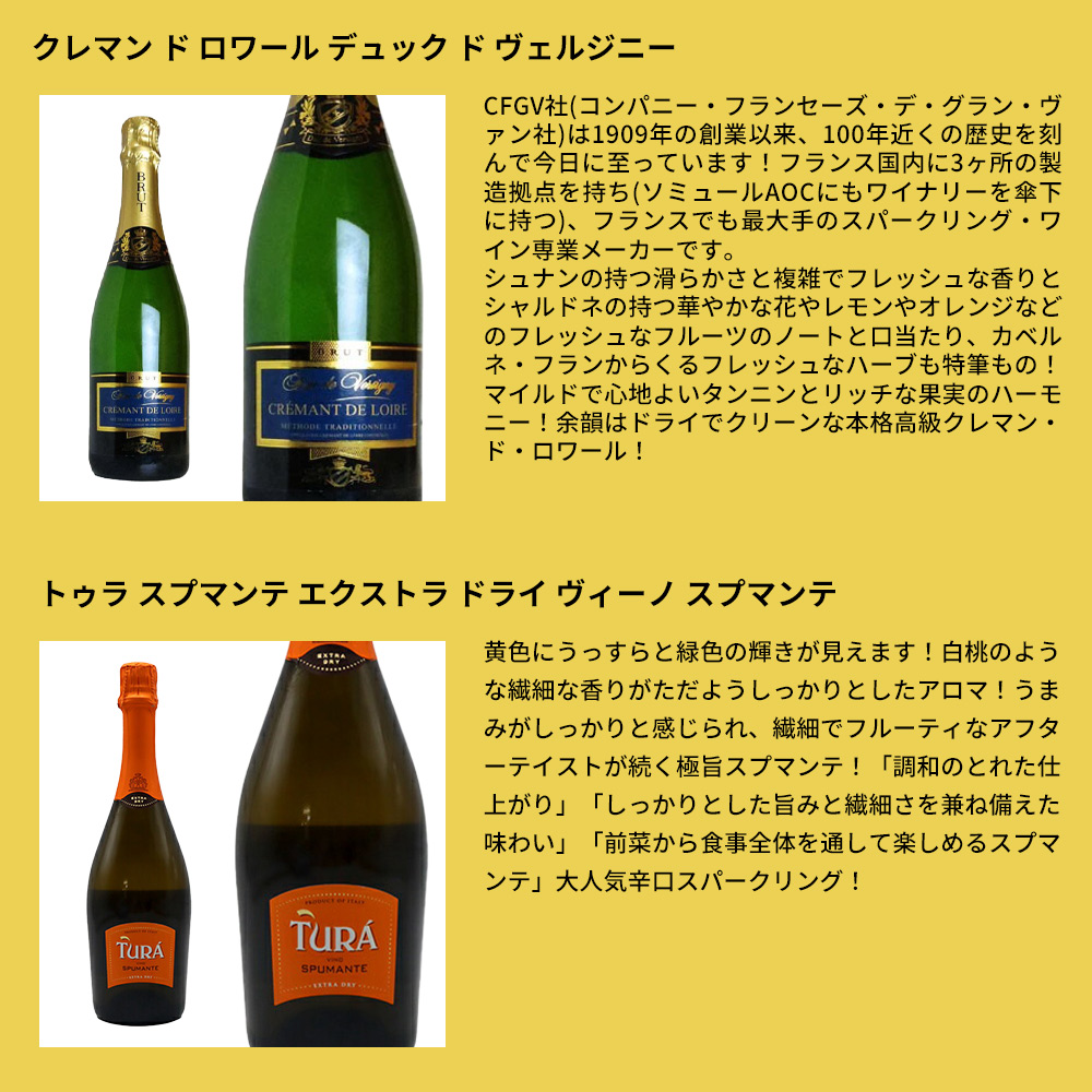 最強スパークリングワインセット 泡三昧！辛口スパークリングワイン9本