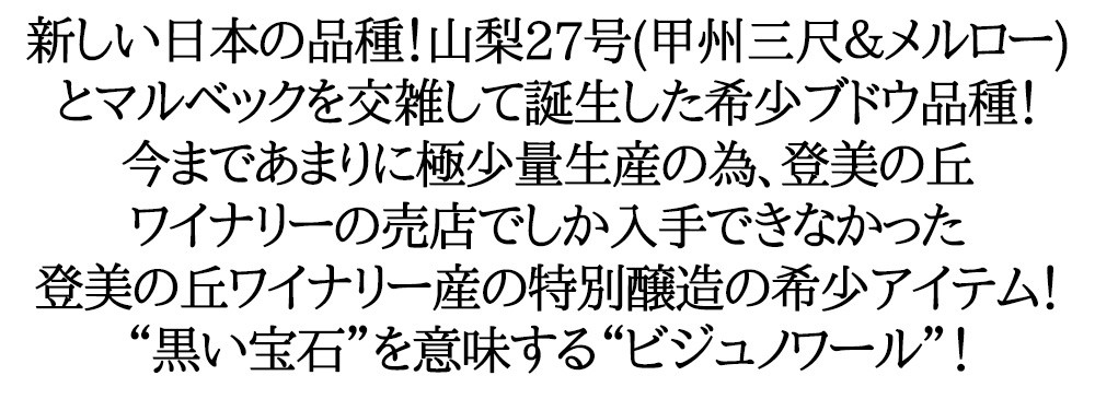 注目のブランド 登美の丘ワイナリー ビジュノワール 2018年 サントリー登美の丘ワイナリー特別醸造シリーズ 超限定品 日本 赤ワイン  www.misscaricom.com