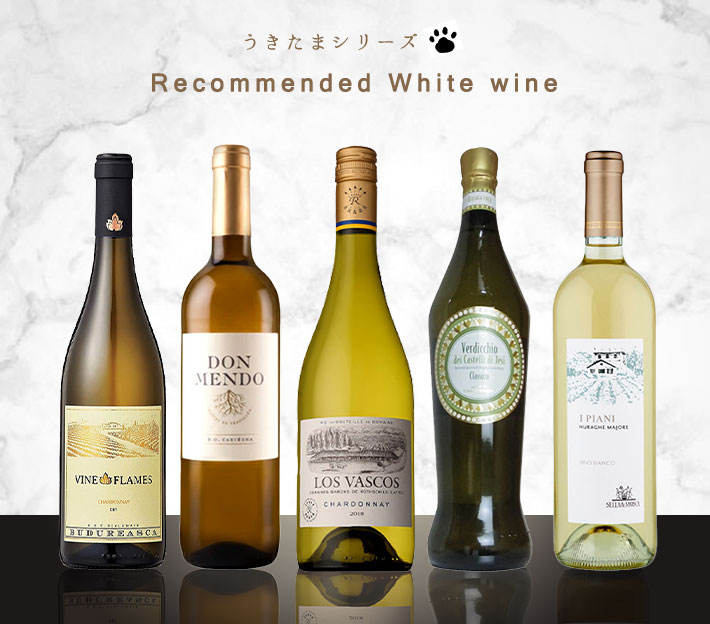 送料無料】うきたま 超おすすめ世界の白ワイン5本セット (白ワイン