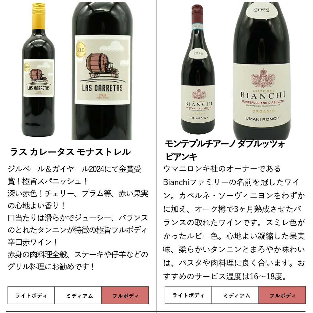 送料無料】ワインセット ランク上の赤ワイン大集結！1本あたりたったの