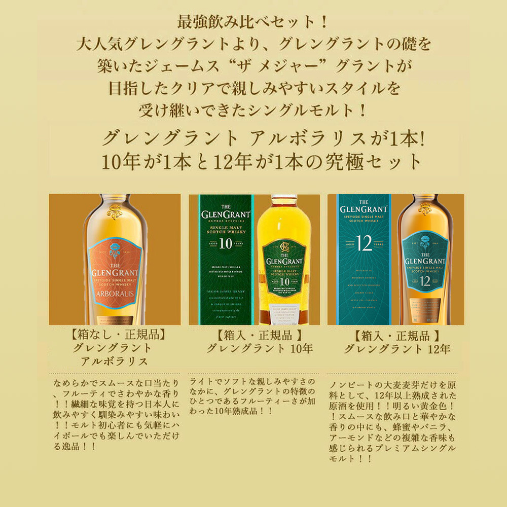 送料無料】【箱 正規品】グレングラント3種飲み比べセット