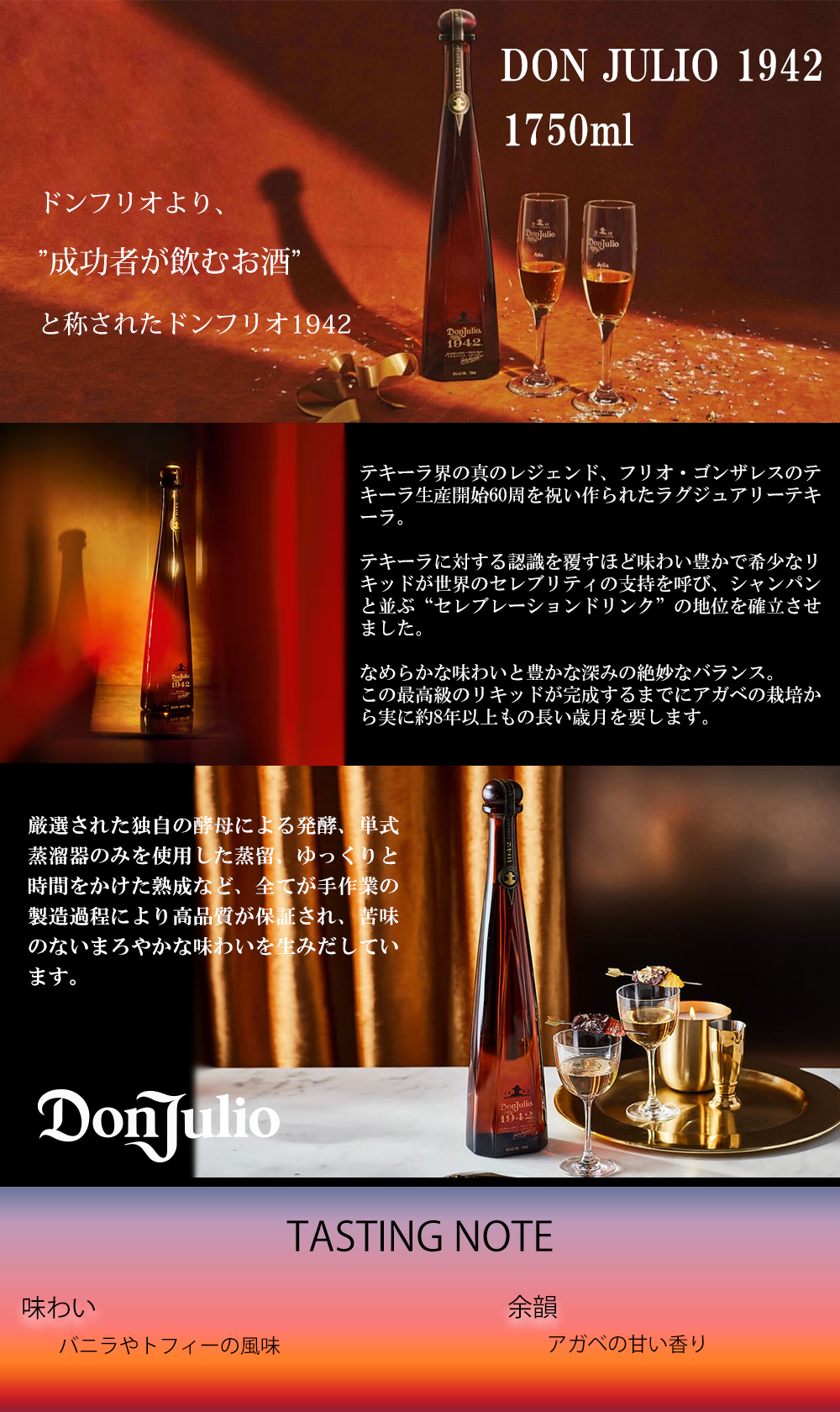 正規品 1750ml ビッグサイズ】ドン フリオ 1942 テキーラ 1750ml 38