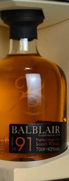 バルブレア 1991年 2ndリリース 700ml 43％ 箱入り （シングルモルト