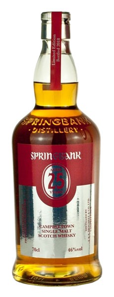 スプリングバンク 25年 2018年ボトリング 46％ 700ml 箱入り 正規