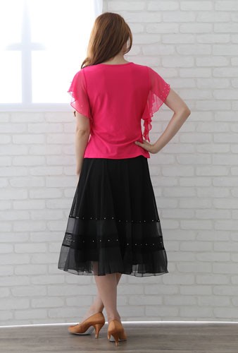 社交ダンス ダンススカート レディース ダンスウェア 衣装 MからL