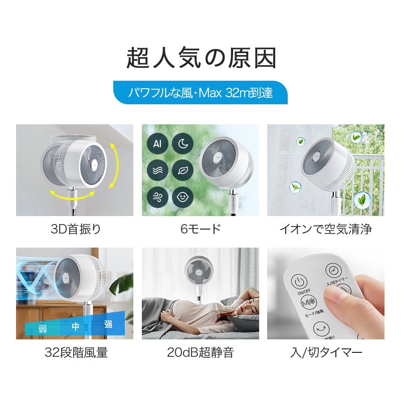 クーポンで12800円】2025最新型 最新 扇風機 リビング 32段階