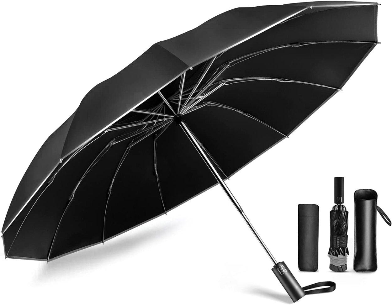折りたたみ傘 傘 折りたたみ 雨傘 大きい 軽量 自動開閉 日傘 100%遮光 撥水 12本骨 折り...