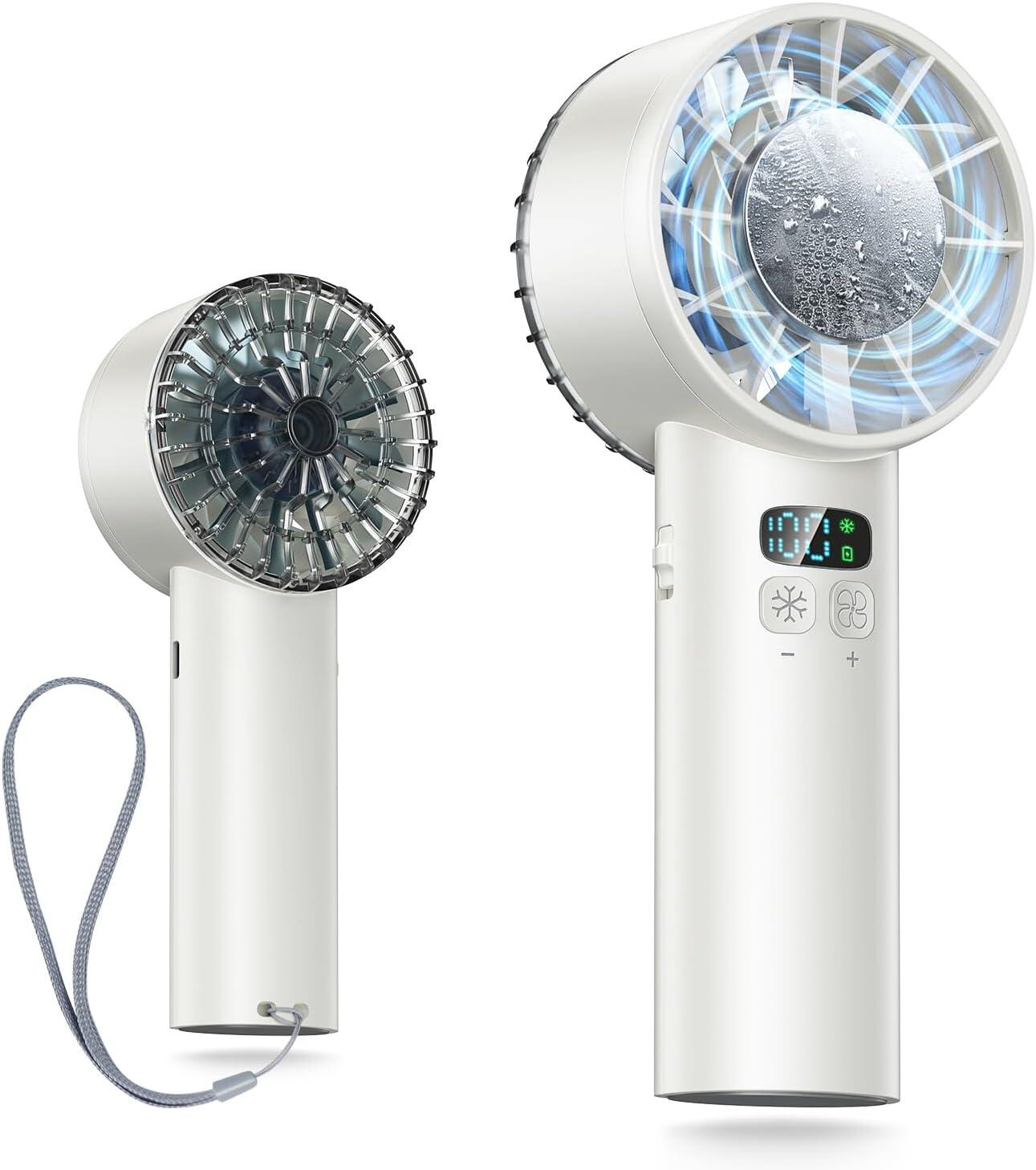 「2点購入で1点あたり1,380円」ハンディファン 携帯扇風機 冷却プレート 120段階 5000mAh 6000mAh クーラー 強風 冷却モード 扇風機 小型扇風機 ハンディ扇風機 | YUGOR | 06