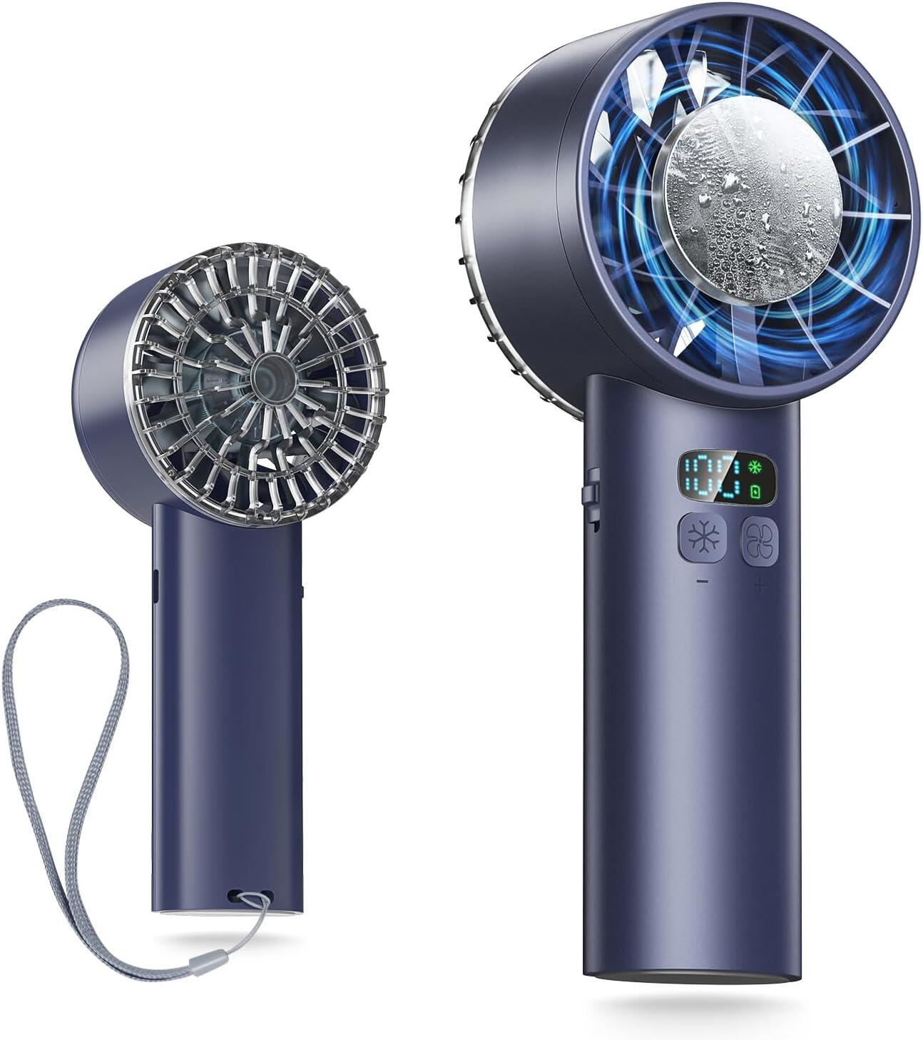 「2点購入で1点あたり1,380円」ハンディファン 携帯扇風機 冷却プレート 120段階 5000mAh 6000mAh クーラー 強風 冷却モード 扇風機 小型扇風機 ハンディ扇風機 | YUGOR | 09