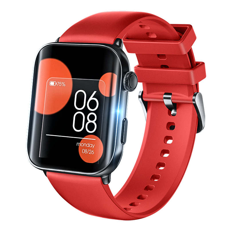 テレビで話題】 デジタル腕時計 人気 新発売 スマートウォッチ 赤 Bluetooth 話題