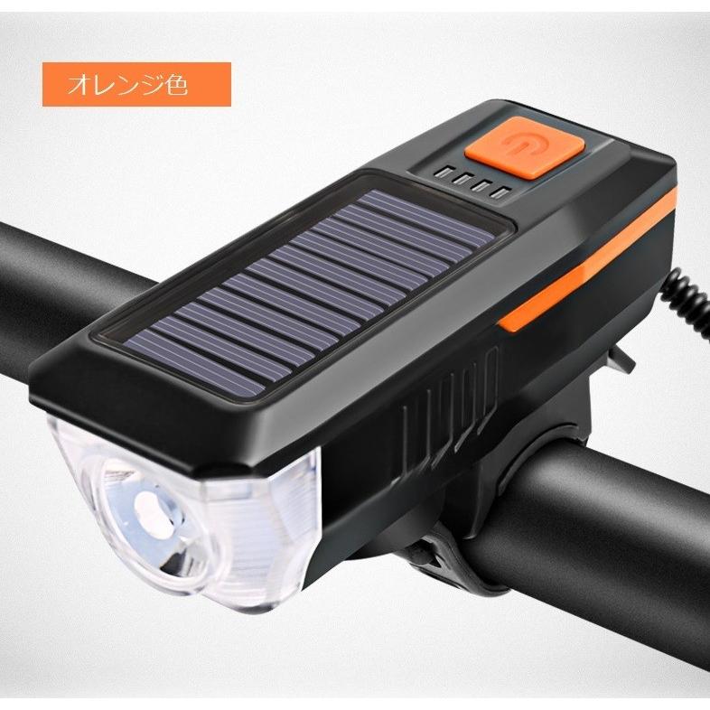 自転車ライト 自転車 ライト バイクライト 父の日 ソーラー充電 USB充電 長持ち LEDライト 残量表示 3段階 ヘッドライト テールライト(B1LY17DLa)｜wingchokuei｜03