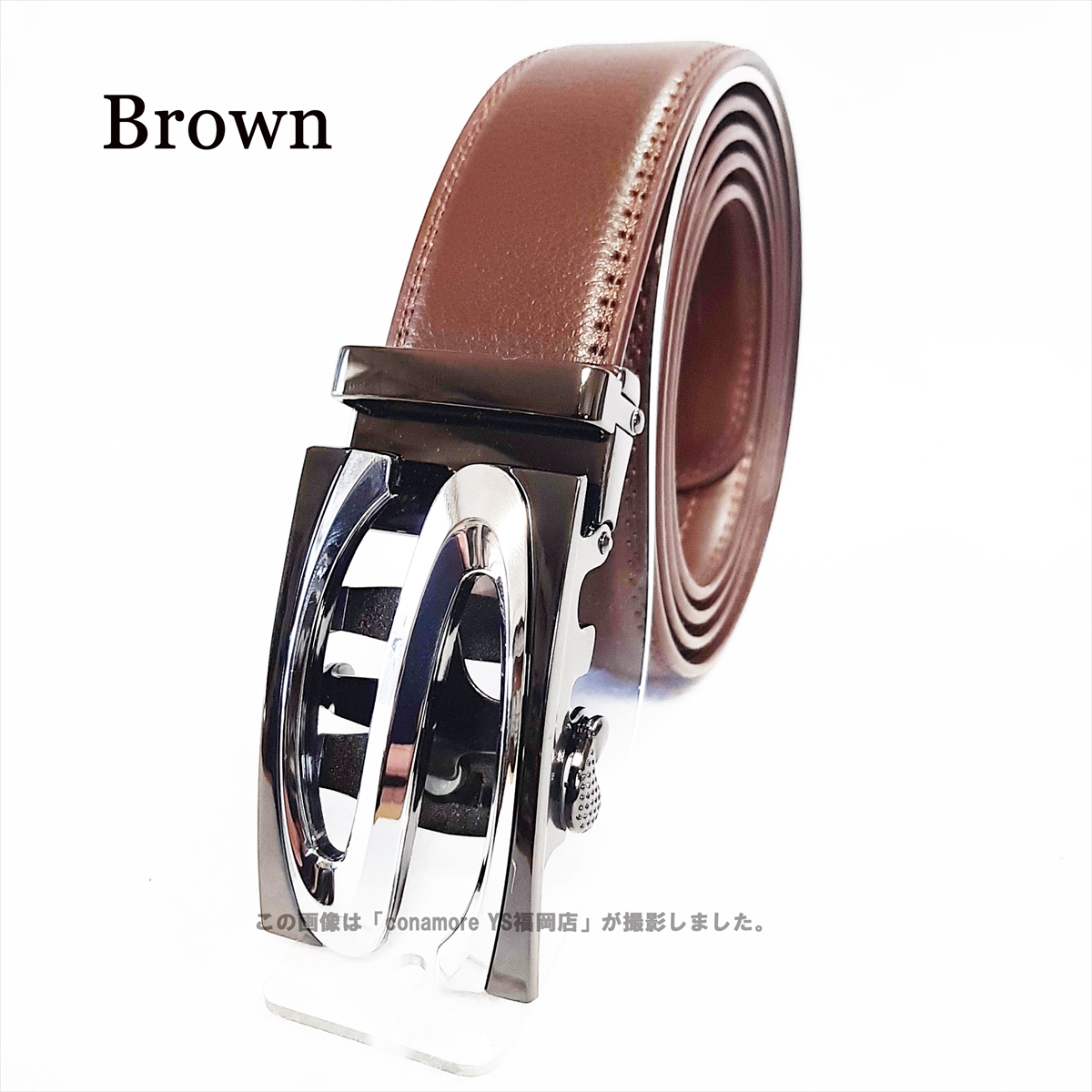 ゴルフベルト 白 黒 赤 ベルト メンズ おしゃれ ゴルフウエア レザーベルト オートロック 自動ロック プレゼント | ブランド登録なし | 06