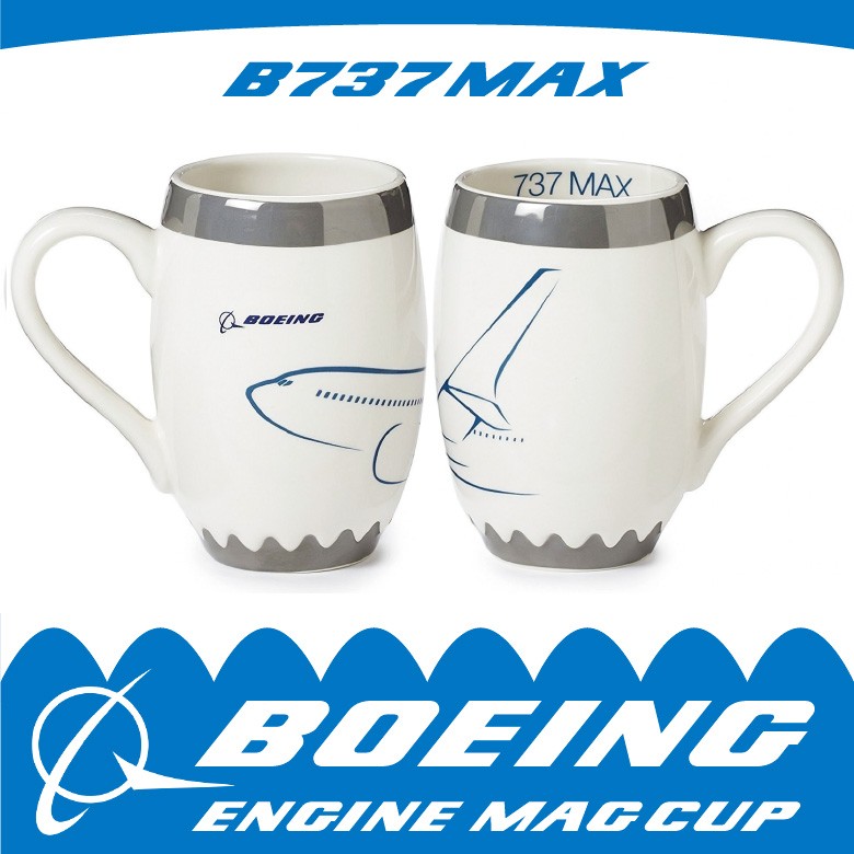 Boeing ボーイング BOEING 737 MAX Engine Mug ボーイング 737 MAX エンジン マグカップ 737 MAX のロゴ  大容量サイズ 入り数1個