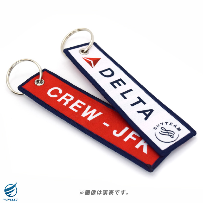 oolKrew デルタ 航空 CREW JFK タグ キーホルダー フライトタグ ジョン