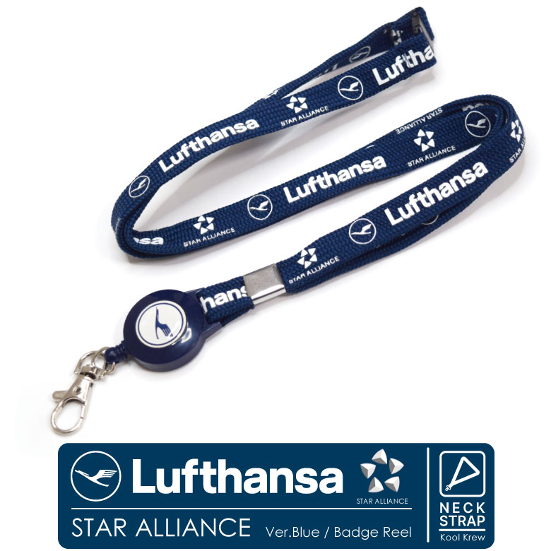 Kool Krew ルフトハンザ 航空 スターアライアンス リール 付き ネックストラップ Lufthansa NeckStrap ストラップ  航空会社 航空 エアライン グッズ アイテム : lnlf03 : Winglet - 通販 - Yahoo!ショッピング