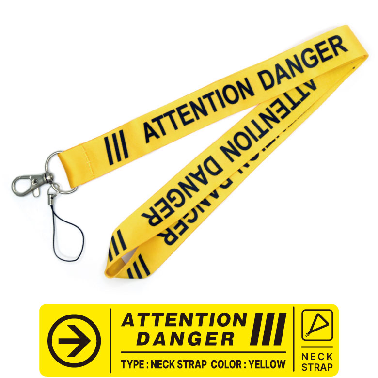 ATTENTION DANGER Ver.02 ネックストラップ コネクタ ナスカン