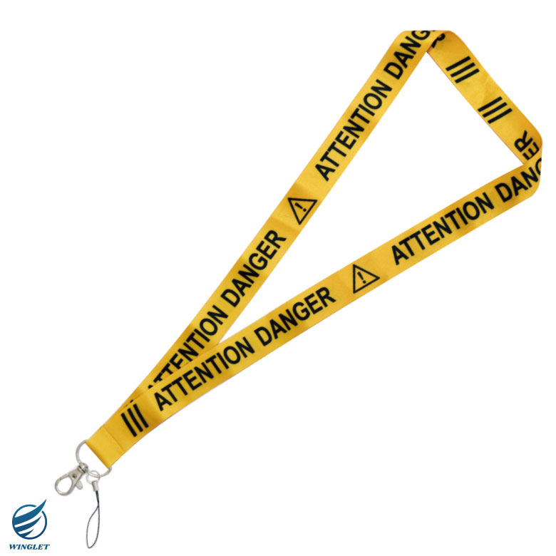 ATTENTION DANGER Ver.02 ネックストラップ コネクタ ナスカン 付き