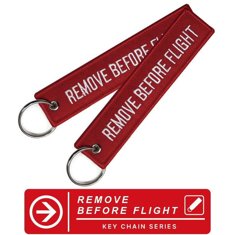 REMOVE BEFORE FLIGHT キーチェーン キーホルダー タグ (1個