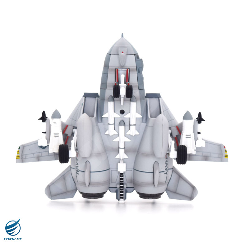 【トップガン】1/144完成品 F-14A トムキャット 2機セット VF-1 F-14 TOMCAT VF-1 TOPGUN Ver デフォルメ ダイキャスト モデル 塗装