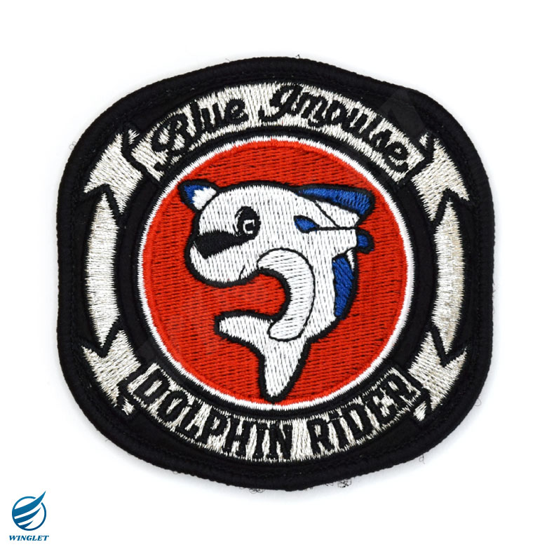 航空自衛隊 ブルーインパルス ドルフィンライダー 刺繍 ワッペン 両面