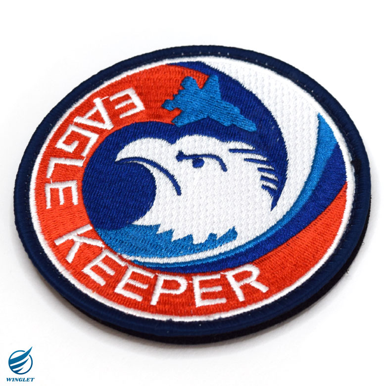 航空自衛隊 F-15 整備員 イーグルキーパー 刺繍 ワッペン 両面