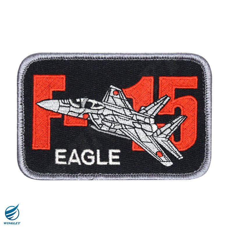 レア　航空自衛隊　F-15 ファイターウェポンズ　パッチ　ワッペン　ベルクロ付 航空自衛隊 F-15 イーグル パッチ 刺繍 両面 ベルクロ 付き ワッペン