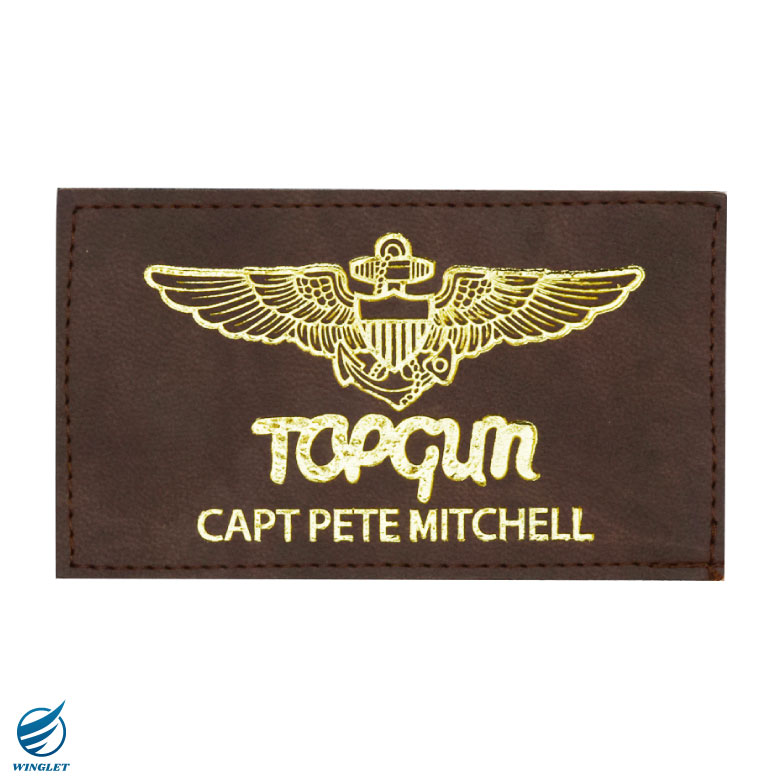 TOPGUN CAPT PETE MITCHELL ブラウンVer レザー ネームタグ