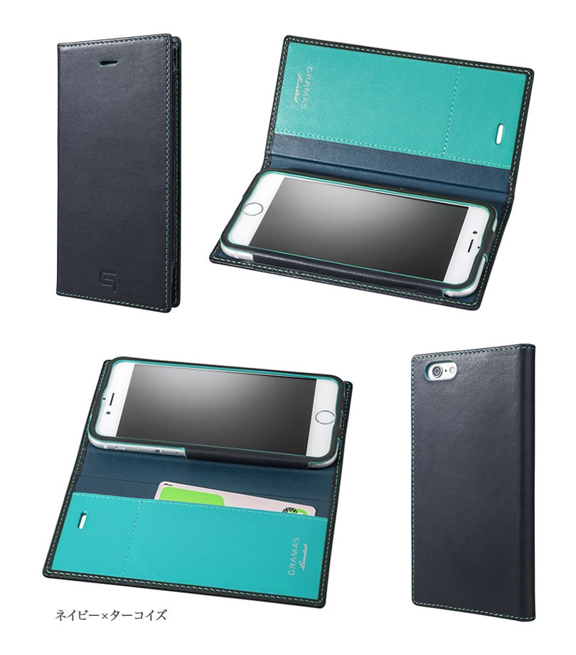 iPhone6s / iPhone6 手帳型 本革 レザー ケース GRAMAS Full Leather 